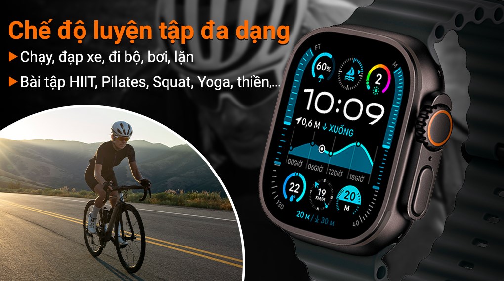 Apple Watch Ultra 2 GPS + Cellular 49mm viền Titanium đen dây Ocean