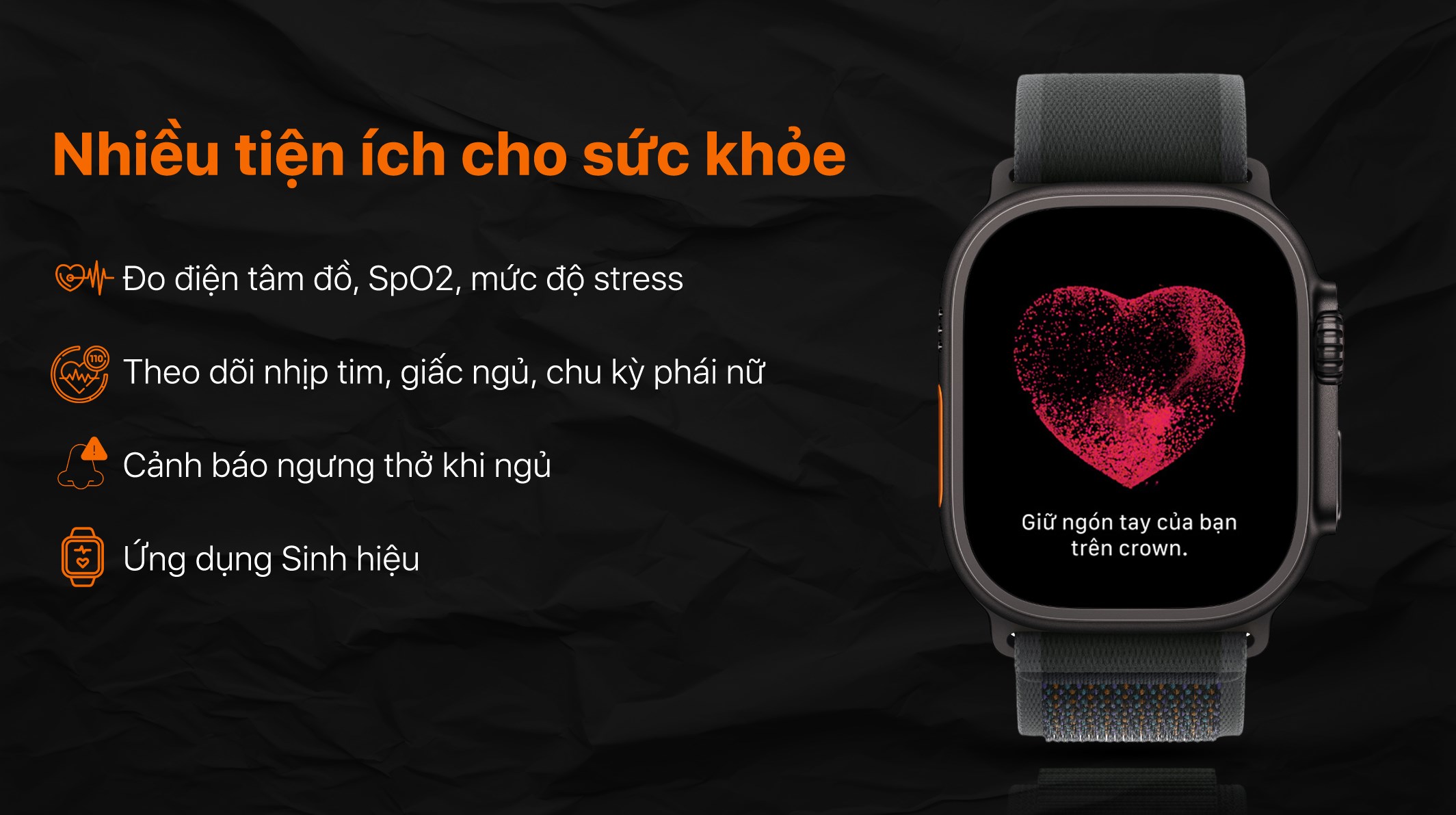 Apple Watch Ultra 2 GPS + Cellular 49mm viền Titanium đen dây Trail