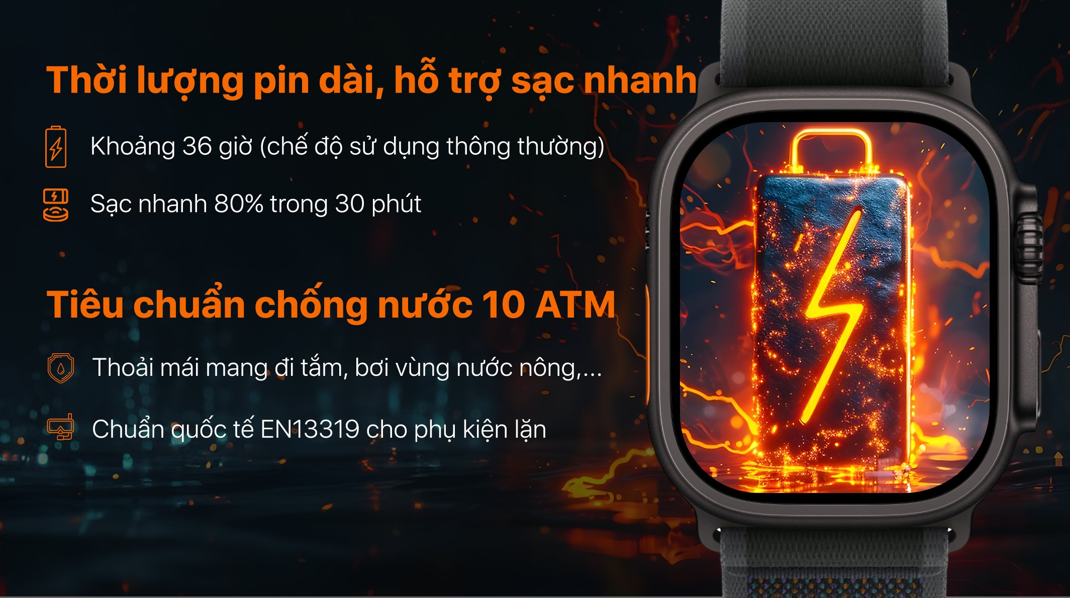 Apple Watch Ultra 2 GPS + Cellular 49mm viền Titanium đen dây Trail