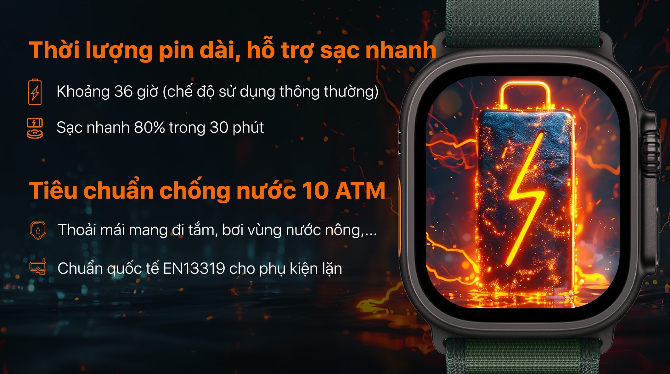 Apple Watch Ultra 2 GPS + Cellular 49mm viền Titanium đen dây Alpine