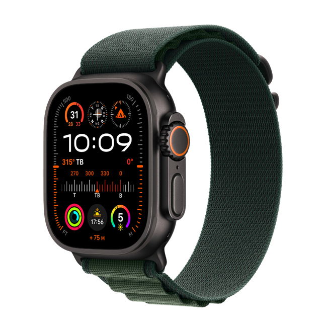 Apple Watch Ultra 2 GPS + Cellular 49mm viền Titanium đen dây Alpine