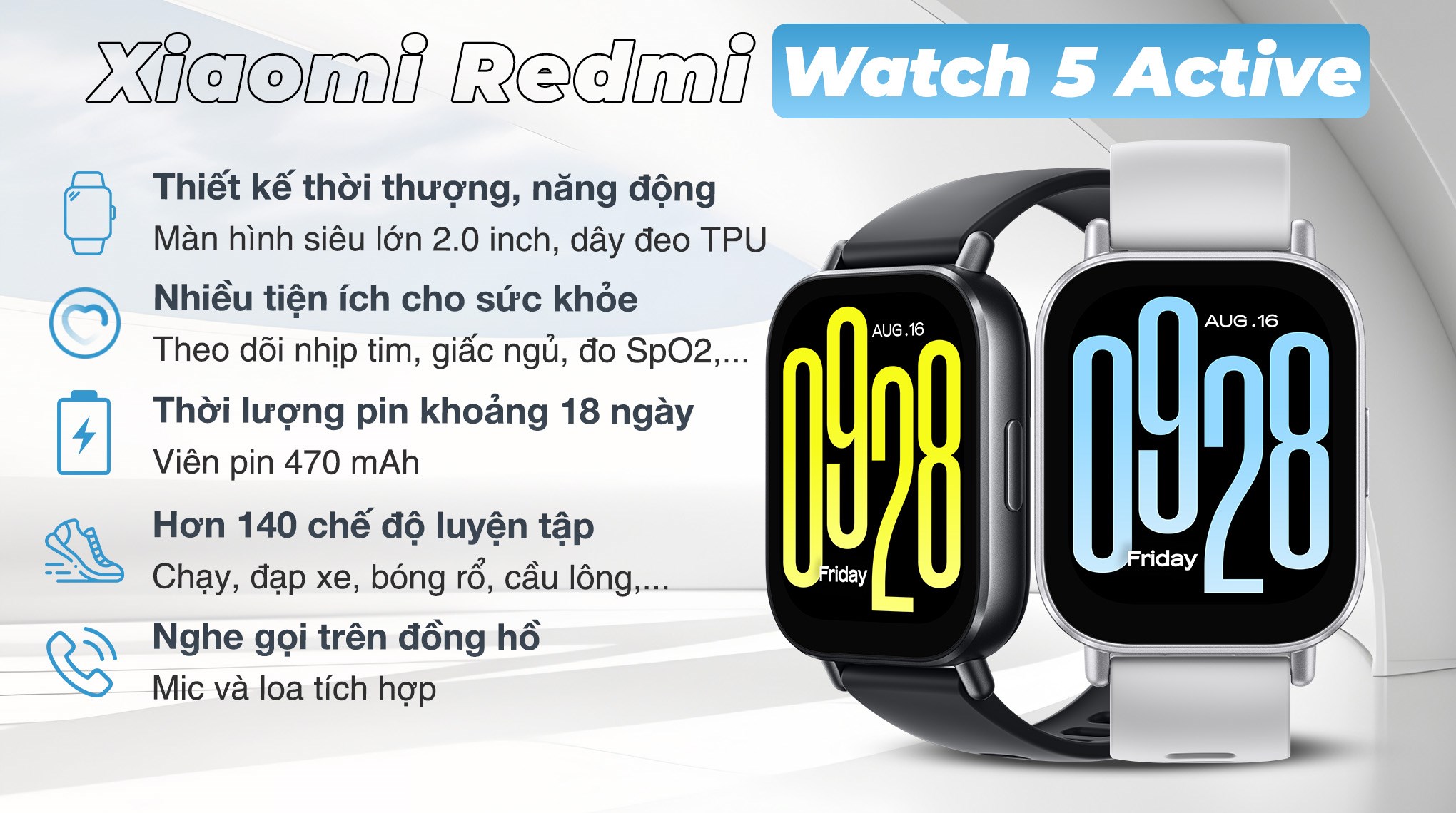 Đồng hồ thông minh Xiaomi Redmi Watch 5 Active 49.1mm