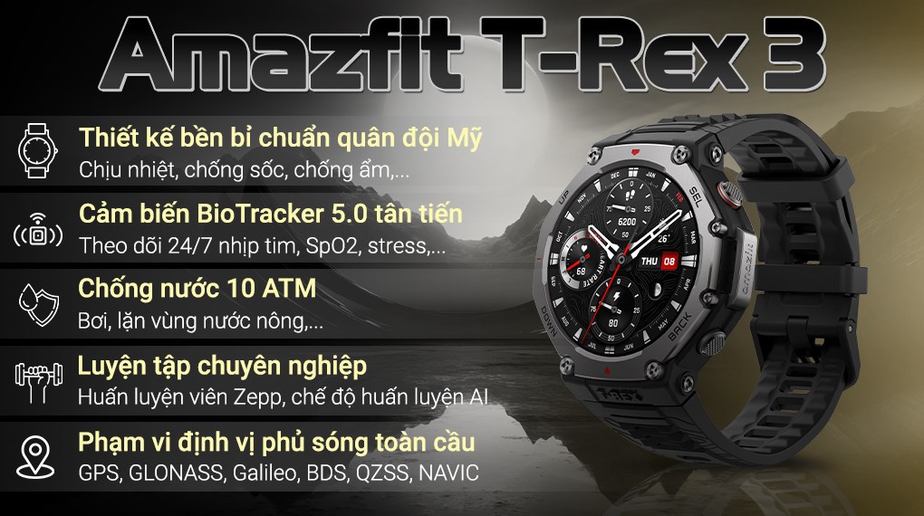 Amazfit T-Rex 3 47.1mm dây silicone