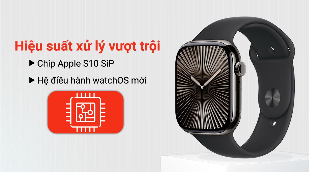 Apple Watch Series 10 GPS + Cellular 46mm viền Titanium dây thể thao