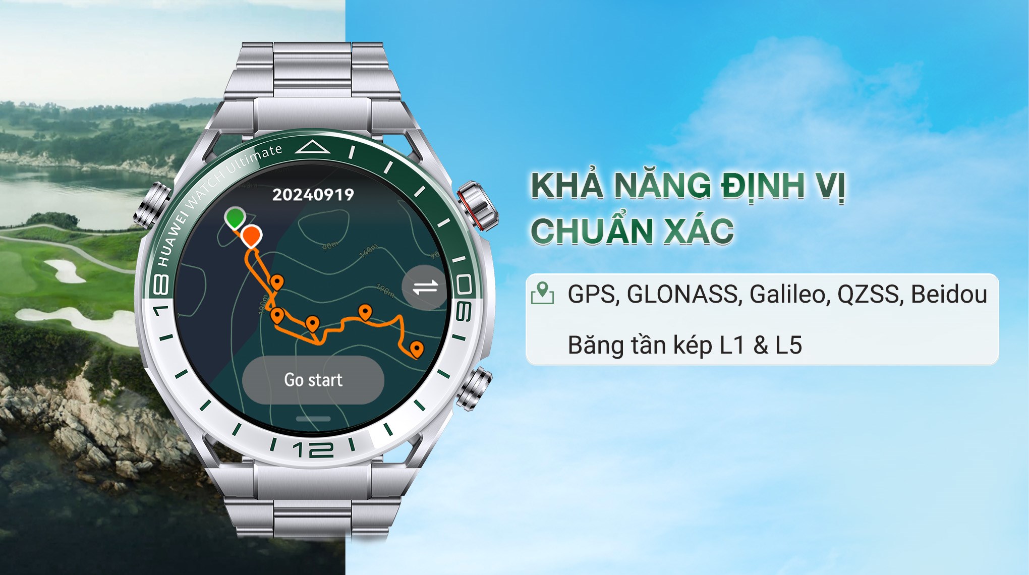 Huawei Watch Ultimate 48.5mm viền gốm dây Titanium