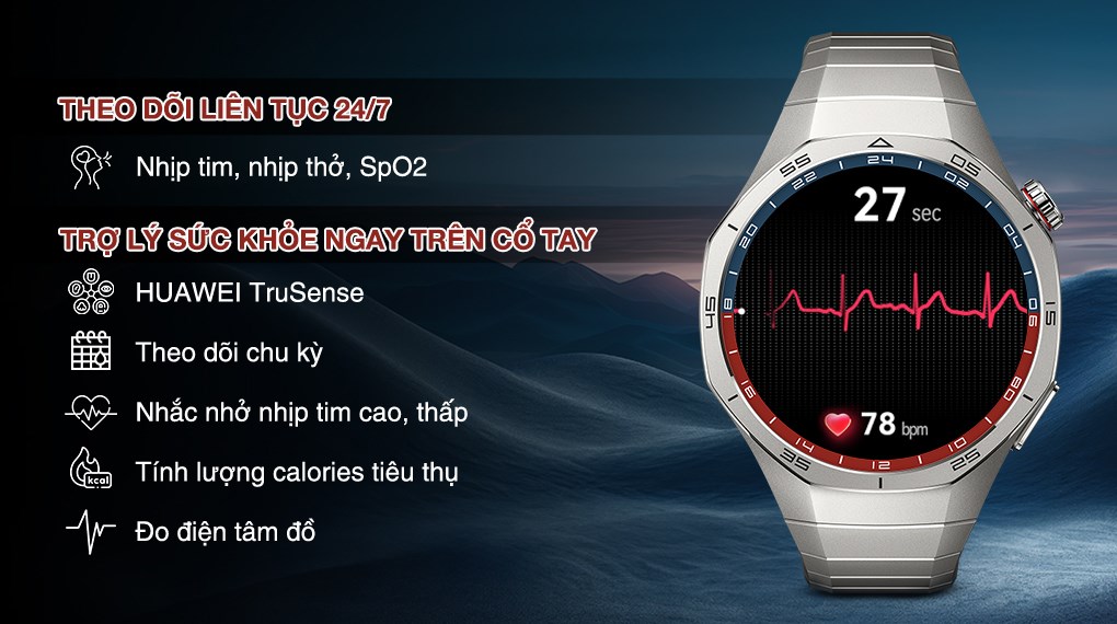 Huawei Watch GT 5 Pro 46mm viền Titanium dây Titanium