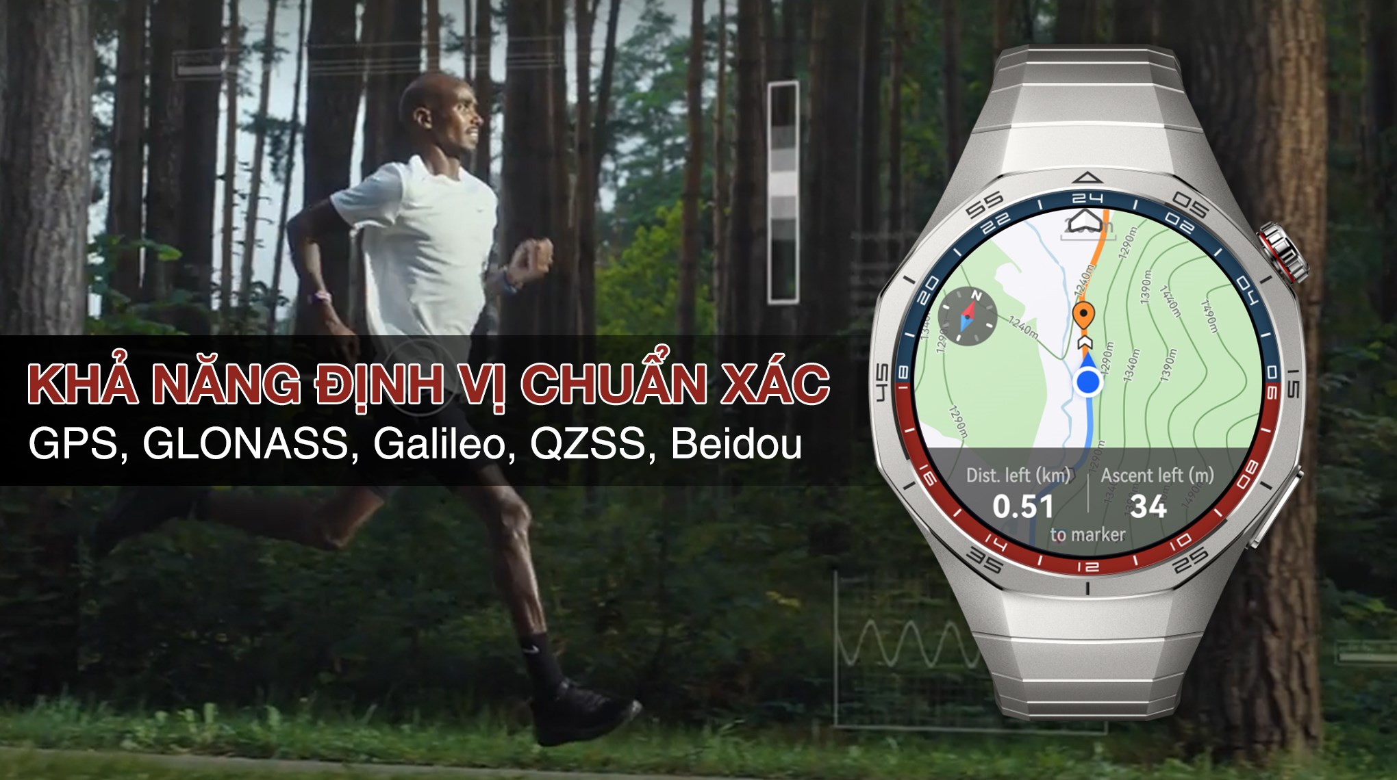 Huawei Watch GT 5 Pro 46mm viền Titanium dây Titanium
