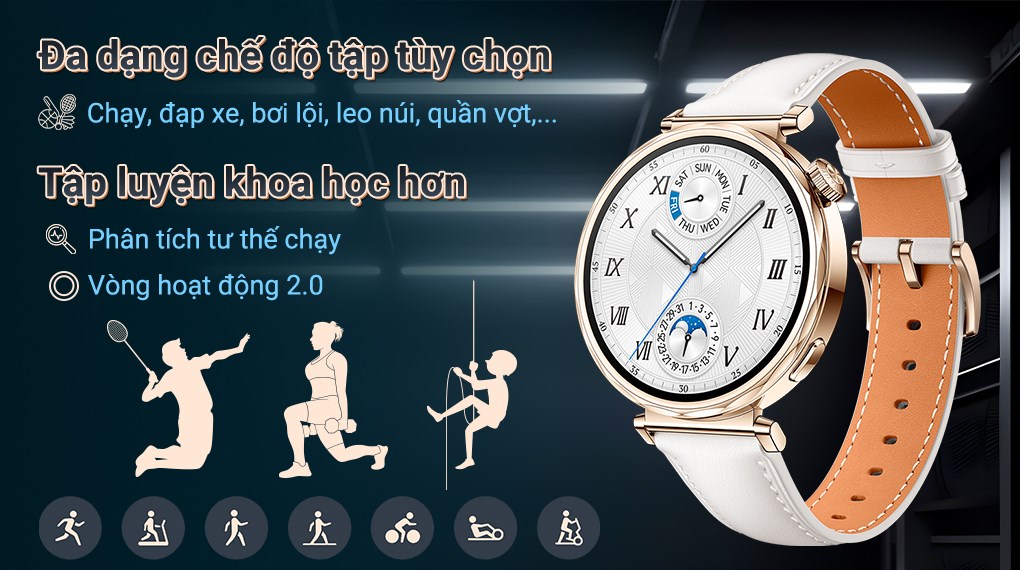 Huawei Watch GT 5 41mm viền thép dây da