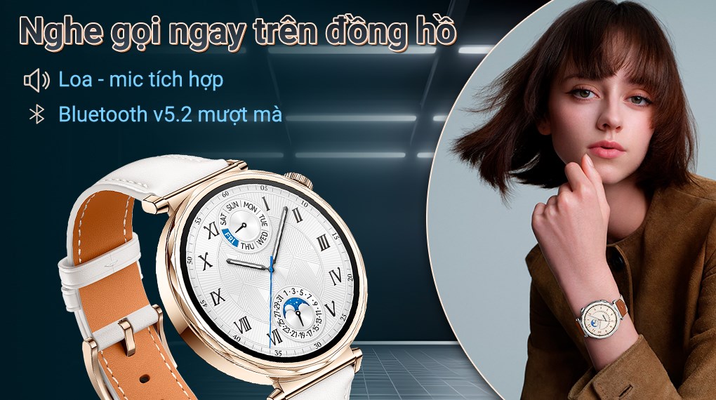 Huawei Watch GT 5 41mm viền thép dây da