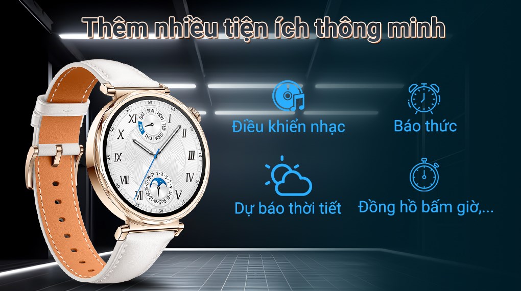 Huawei Watch GT 5 41mm viền thép dây da