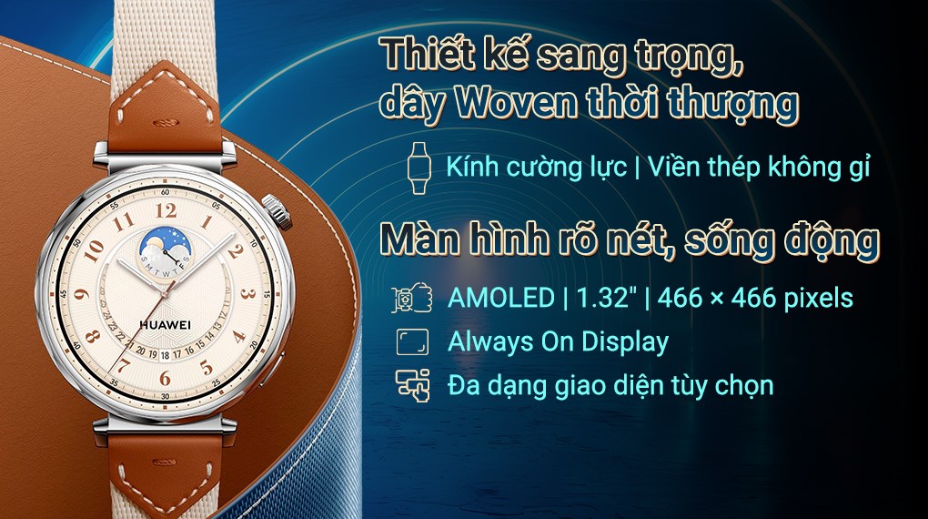 Huawei Watch GT 5 41mm viền thép dây Woven