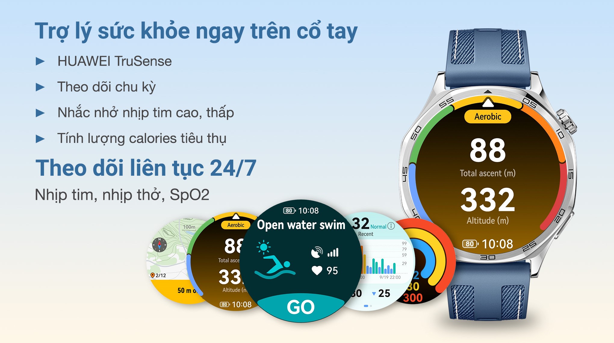 Huawei Watch GT 5 46mm viền thép dây Woven