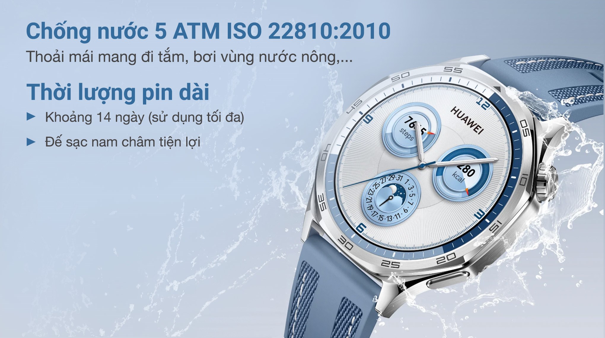 Huawei Watch GT 5 46mm viền thép dây Woven