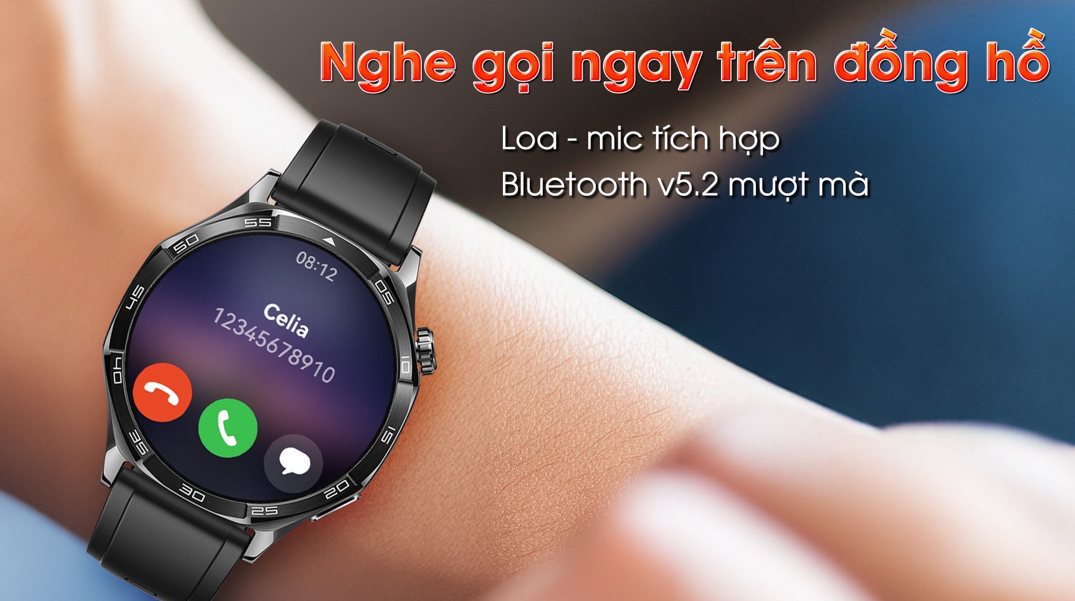 Huawei Watch GT 5 46mm viền thép dây cao su