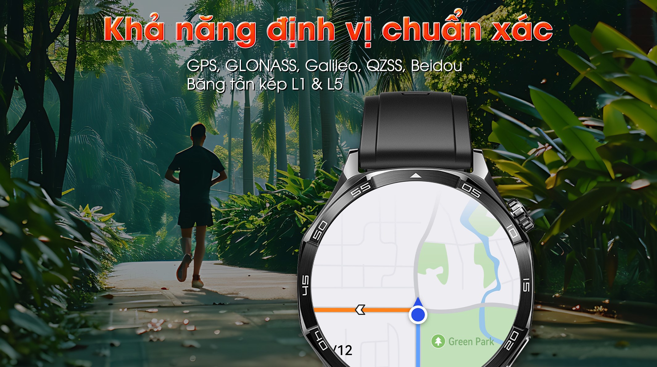 Huawei Watch GT 5 46mm viền thép dây cao su