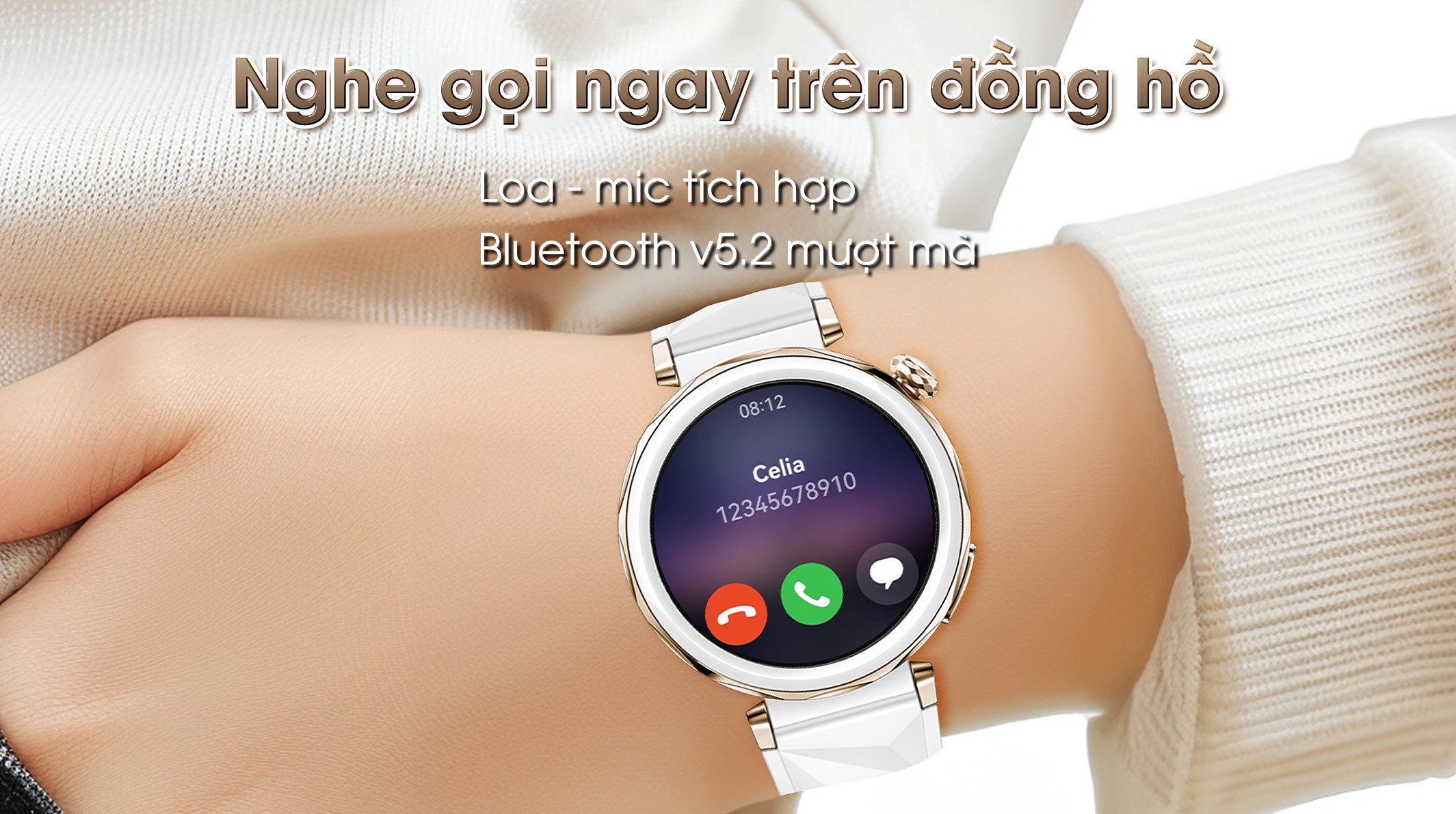 Huawei Watch GT 5 Pro 42mm viền gốm dây cao su