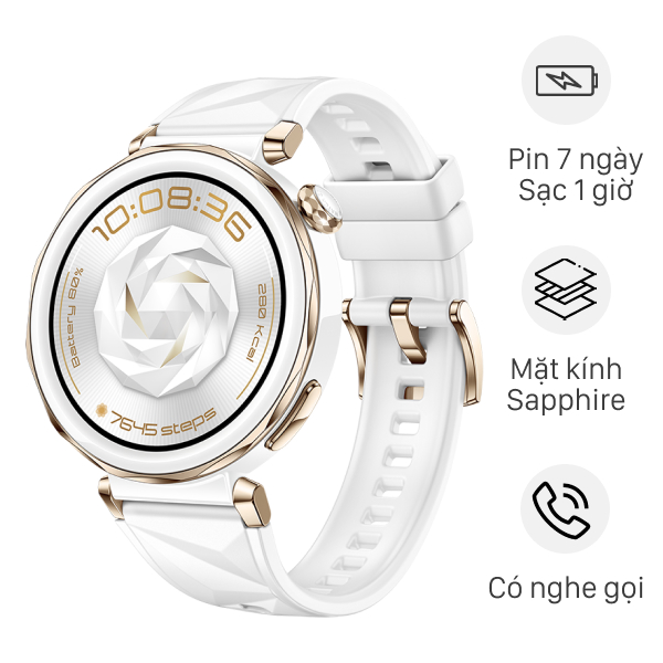 Huawei Watch GT 5 Pro 42mm viền gốm dây cao su