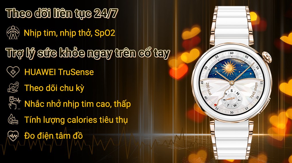 Huawei Watch GT 5 Pro 42mm viền gốm dây gốm