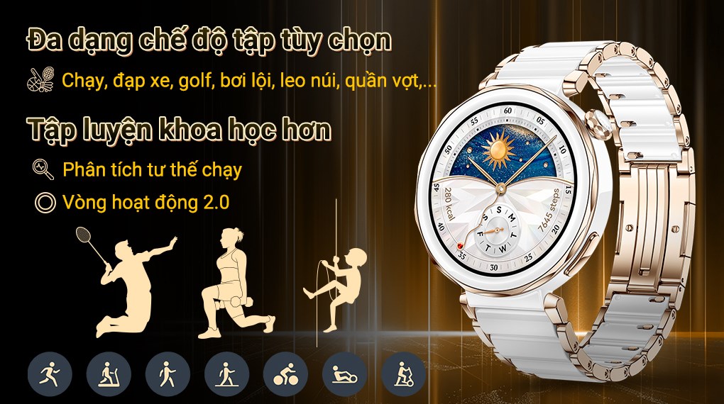 Huawei Watch GT 5 Pro 42mm viền gốm dây gốm