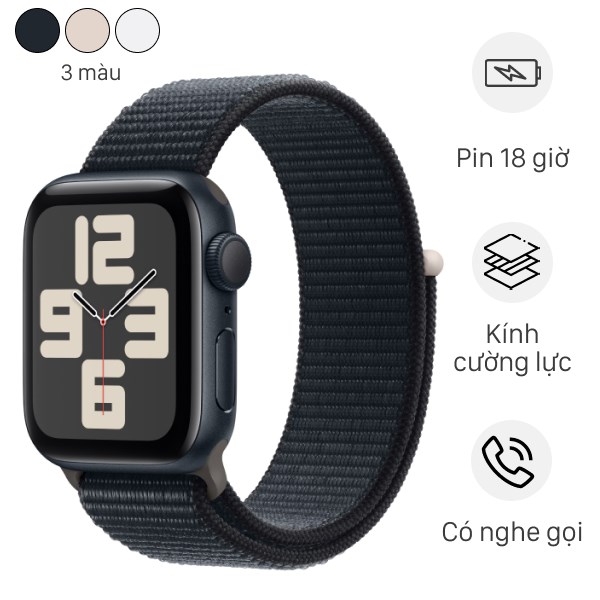Apple Watch SE 2 GPS 40mm viền nhôm dây vải