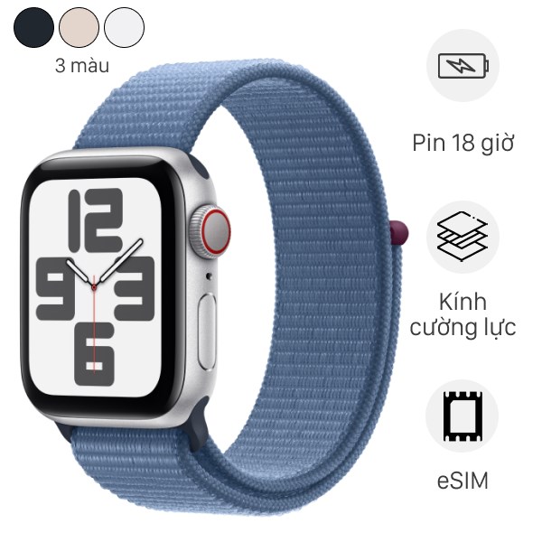 Apple Watch SE 2 GPS   Cellular 40mm viền nhôm dây vải