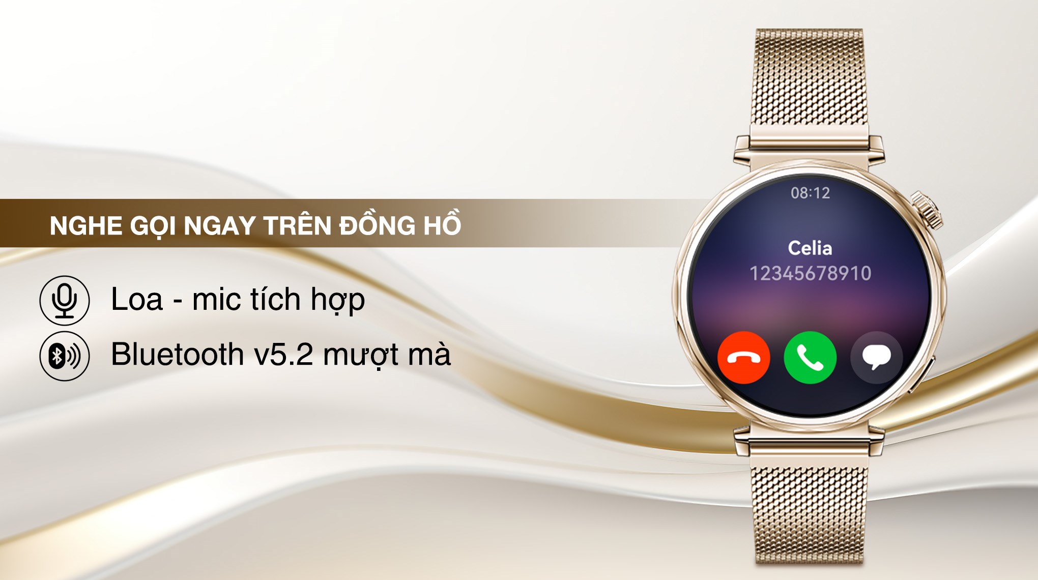 Huawei Watch GT 5 41mm viền thép dây Milanese
