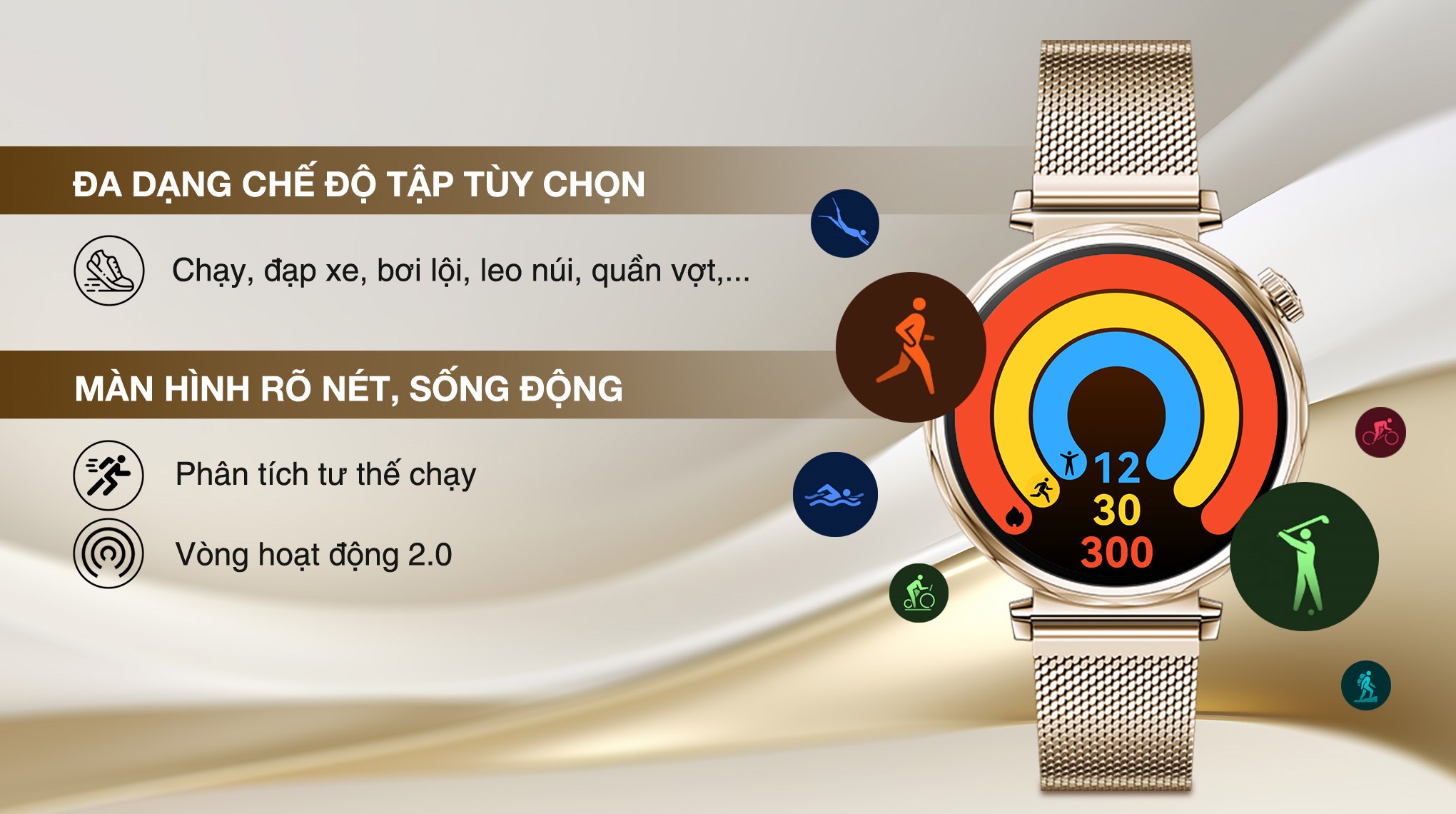 Huawei Watch GT 5 41mm viền thép dây Milanese