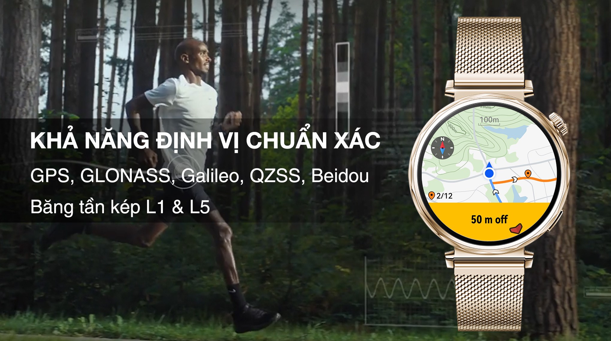 Huawei Watch GT 5 41mm viền thép dây Milanese