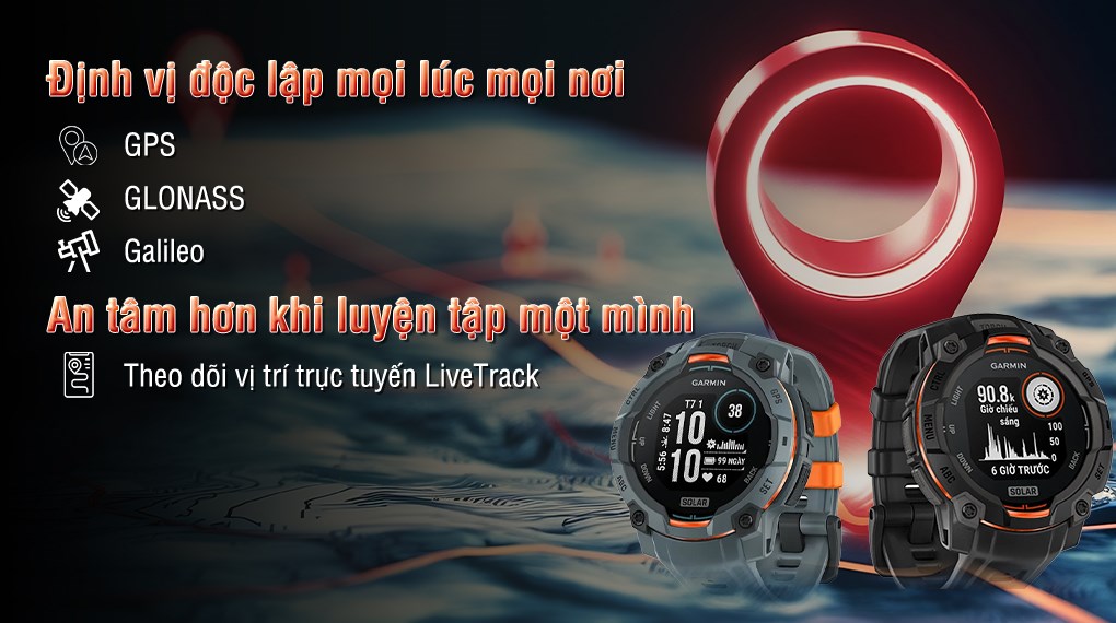 Garmin Instinct 3 Solar 45mm dây silicone