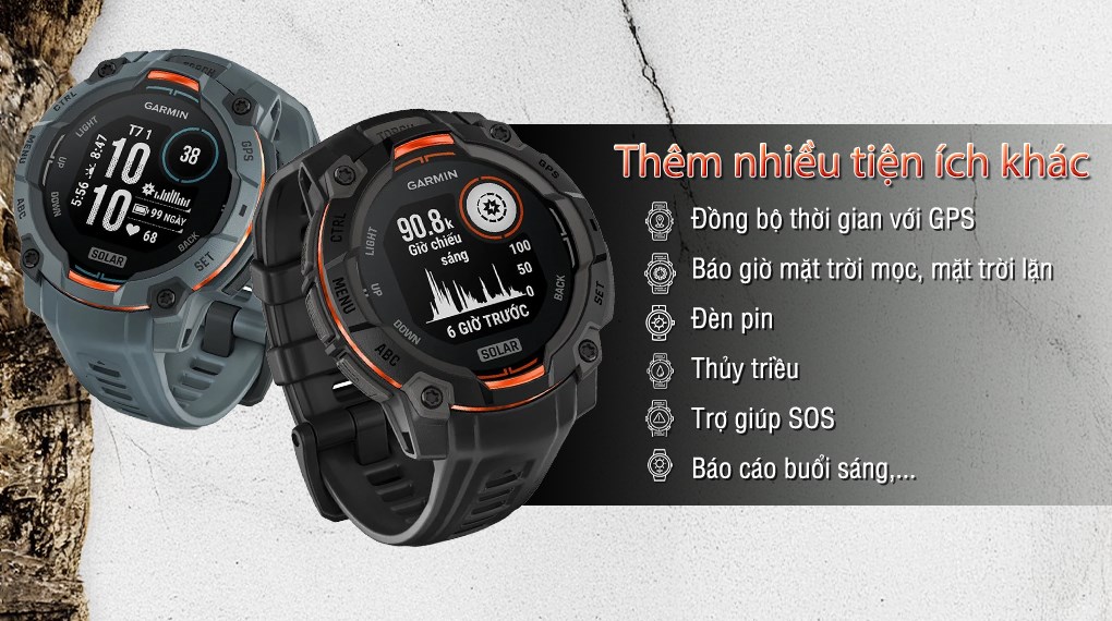 Garmin Instinct 3 Solar 45mm dây silicone