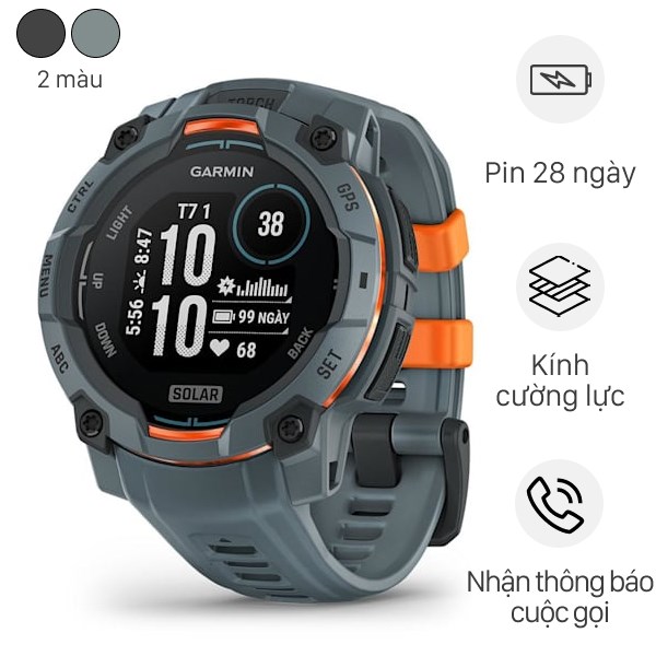 Garmin Instinct 3 Solar 45mm dây silicone