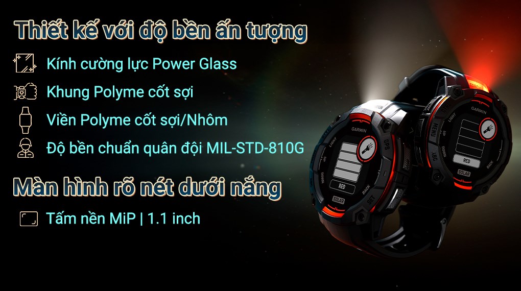 Garmin Instinct 3 Solar 50mm dây silicone