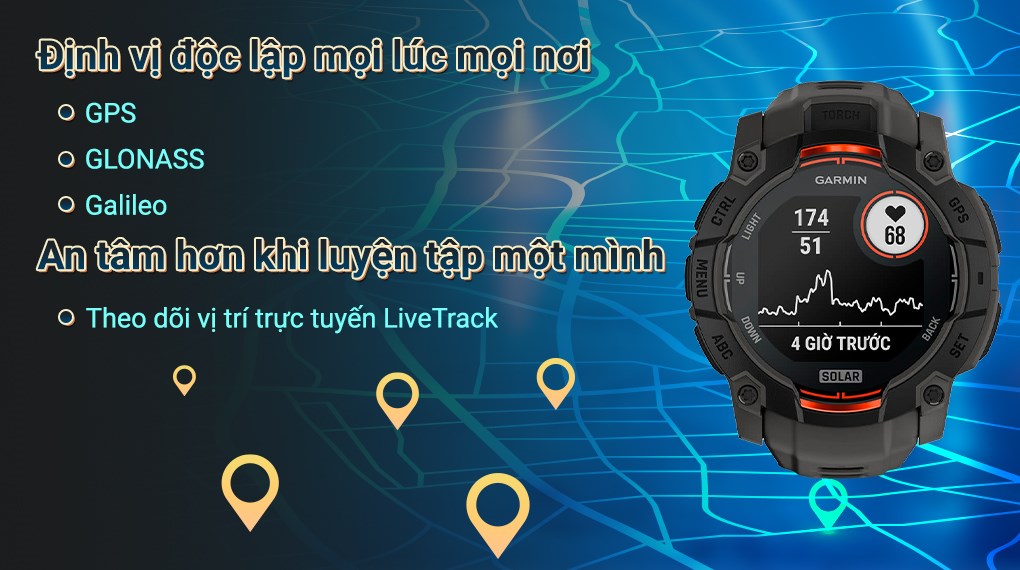 Garmin Instinct 3 Solar 50mm dây silicone