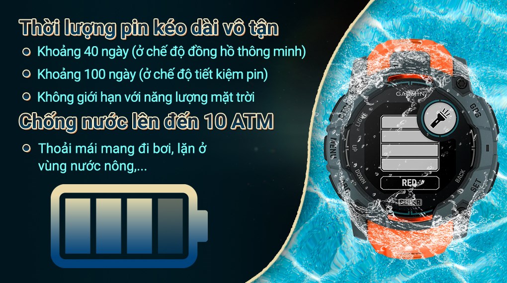 Garmin Instinct 3 Solar 50mm dây silicone