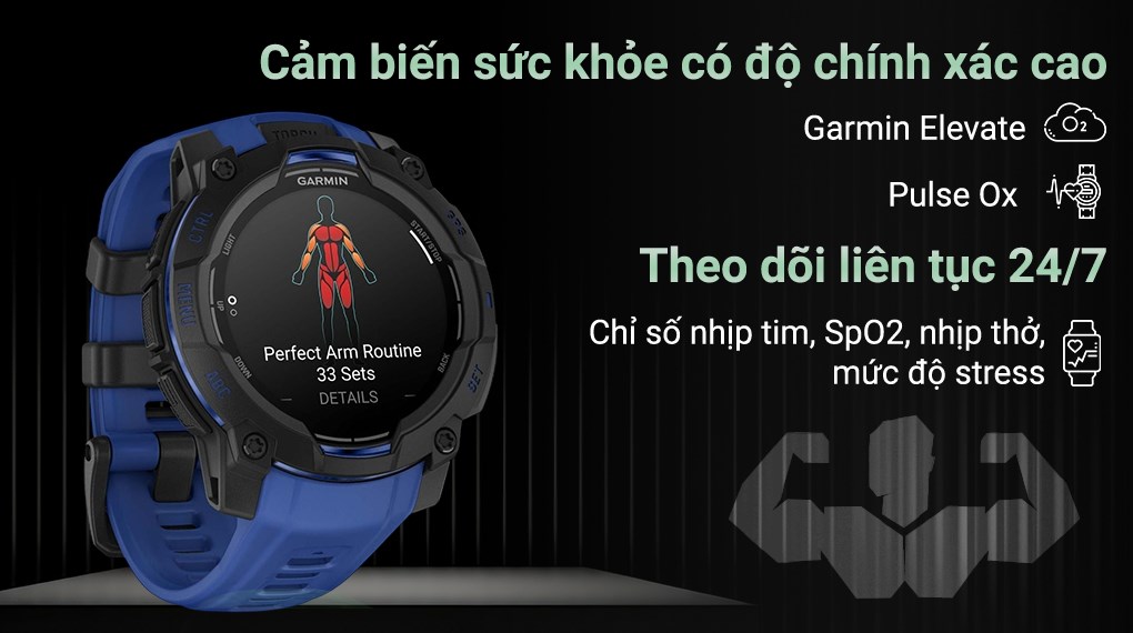 Garmin Instinct 3 45mm dây silicone