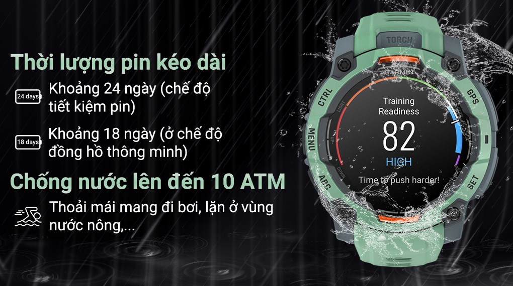 Garmin Instinct 3 45mm dây silicone