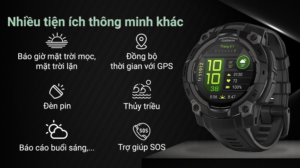 Garmin Instinct 3 45mm dây silicone