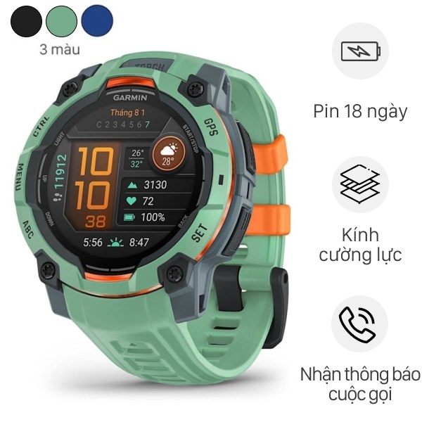 Garmin Instinct 3 45mm dây silicone