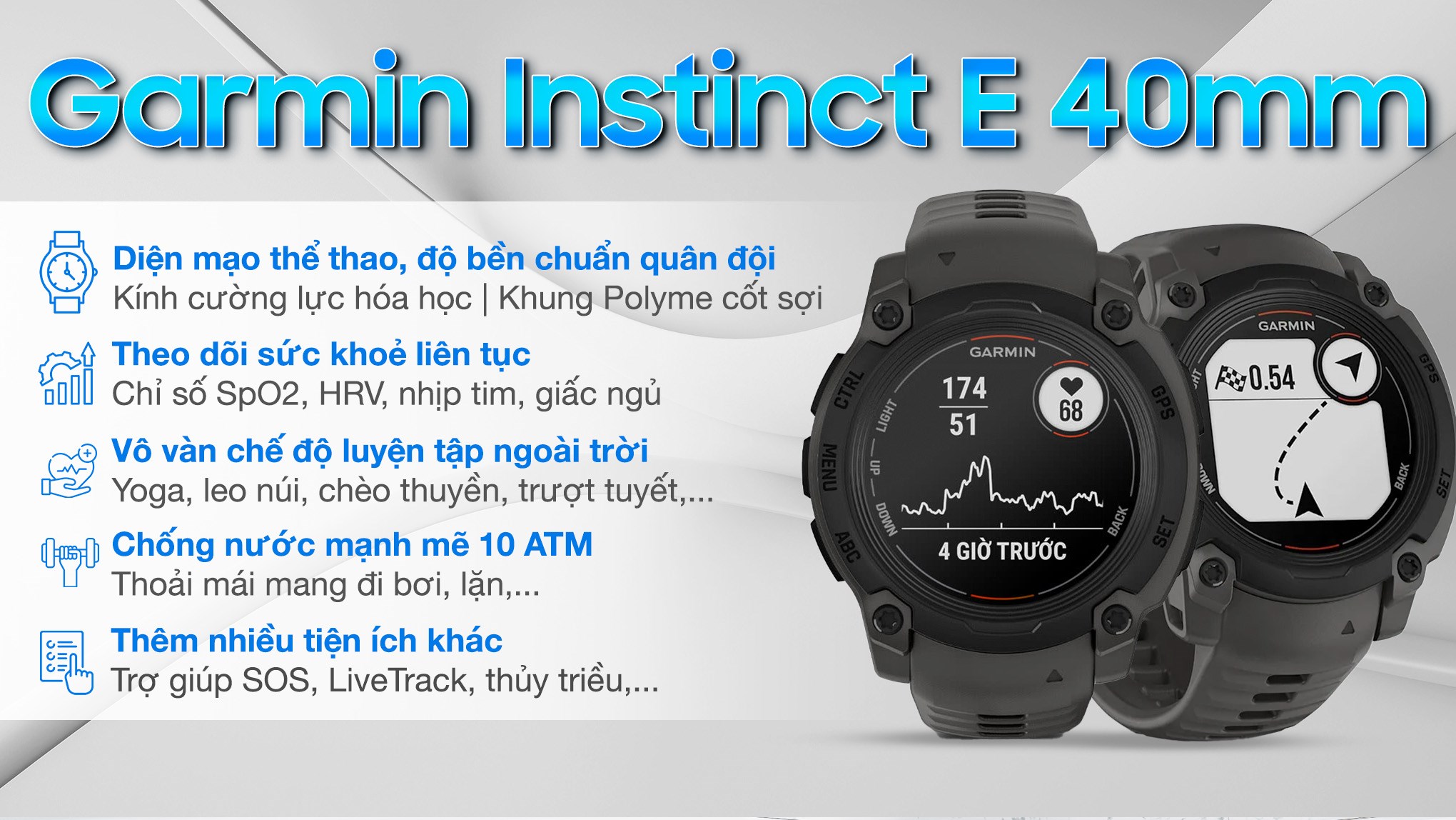 Garmin Instinct E 40mm dây silicone