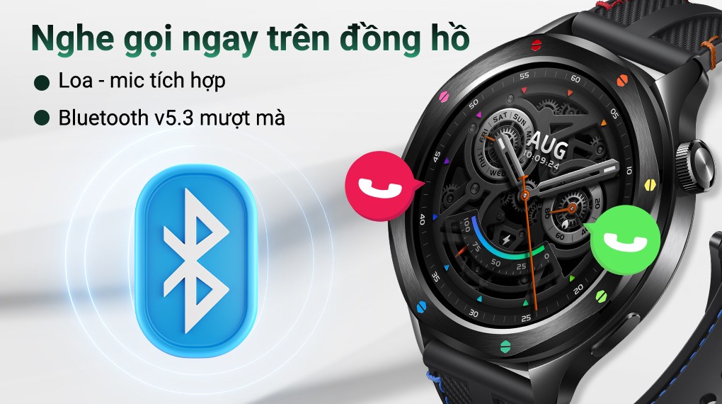 Xiaomi Watch S4 47mm dây silicone Đen Cầu Vồng