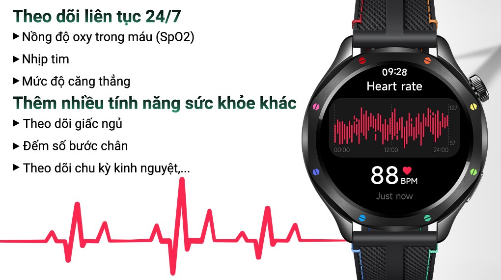 Xiaomi Watch S4 47mm dây silicone Đen Cầu Vồng