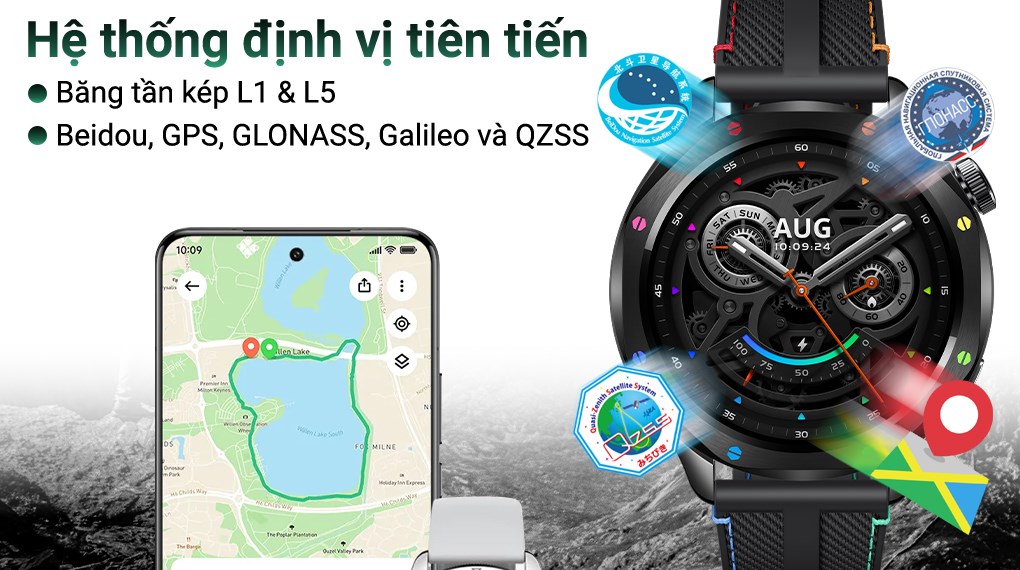 Xiaomi Watch S4 47mm dây silicone Đen Cầu Vồng