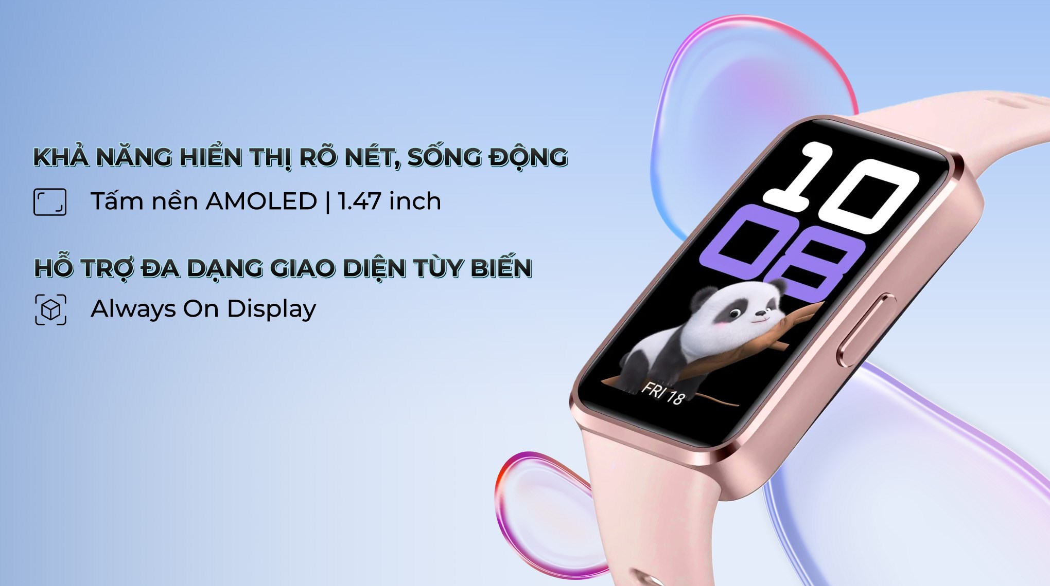 Vòng đeo tay thông minh Huawei Band 10 viền nhựa