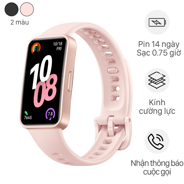 Vòng đeo tay thông minh Huawei Band 10 viền nhựa
