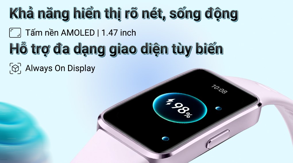 Vòng đeo tay thông minh Huawei Band 10 viền nhôm