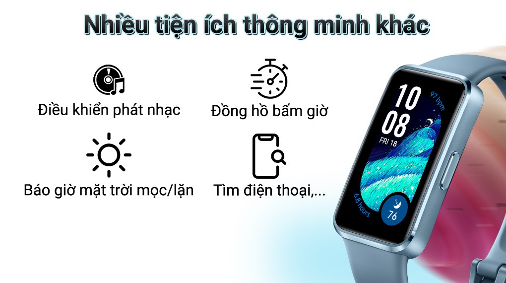 Vòng đeo tay thông minh Huawei Band 10 viền nhôm
