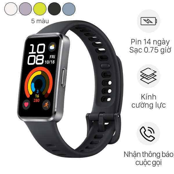 Huawei Band 10 viền nhôm dây cao su
