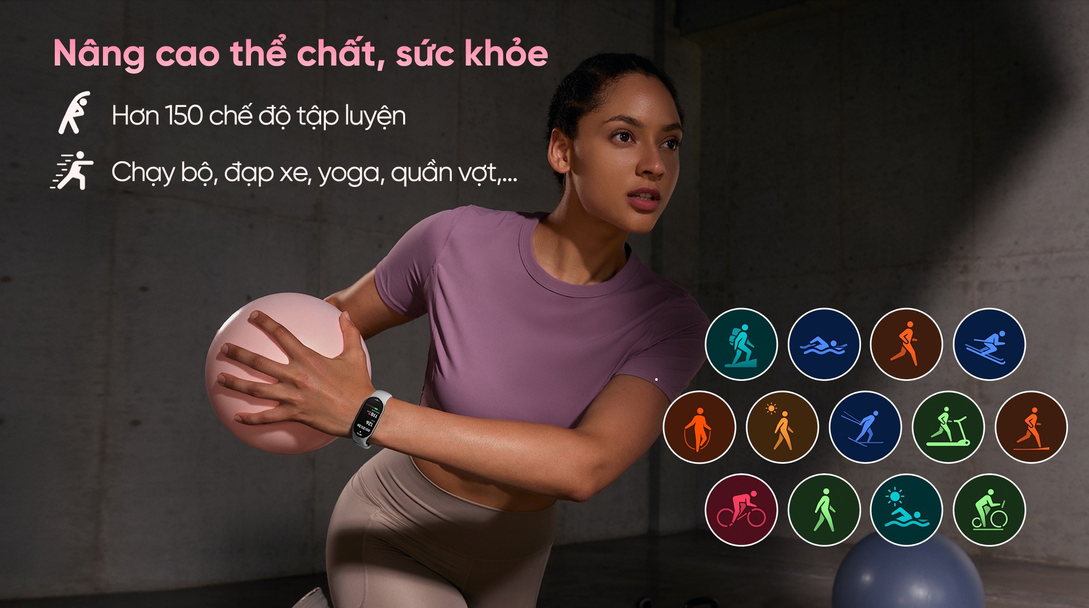 Vòng đeo tay thông minh Mi Band 10 viền nhôm