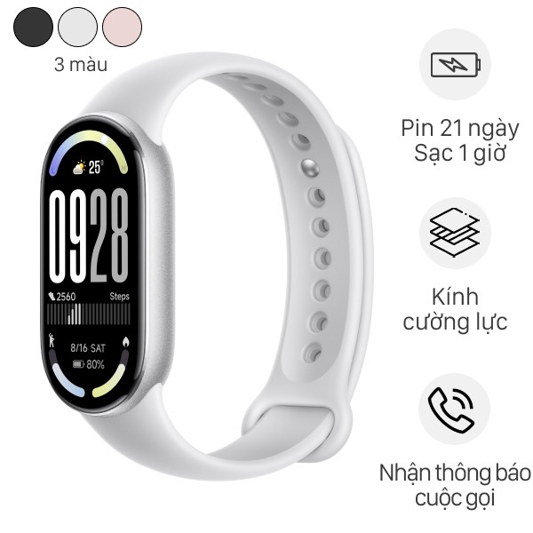 Vòng đeo tay thông minh Mi Band 10 viền nhôm