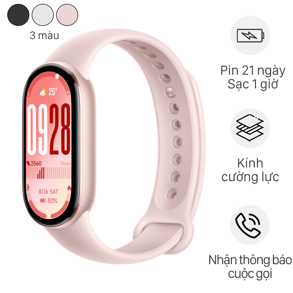 Vòng đeo tay thông minh Mi Band 10 viền nhôm